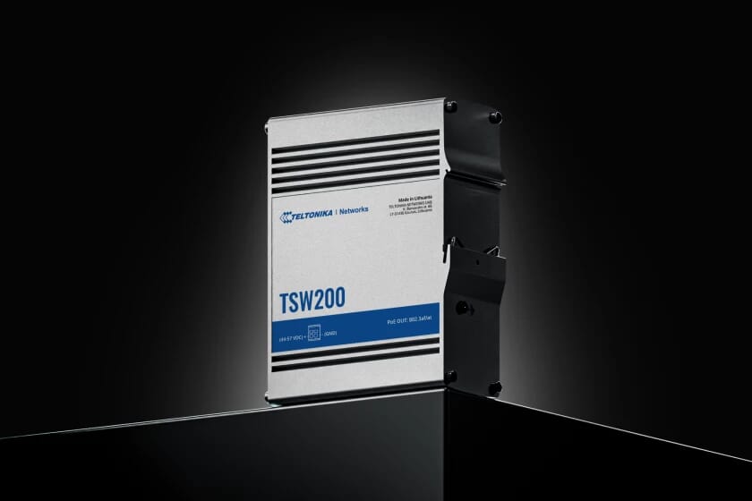 Teltonika Networks: TSW200 Industrial PoE+ Switch - front